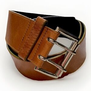 Banana Republic Large Italian Leather Two Prong Belt